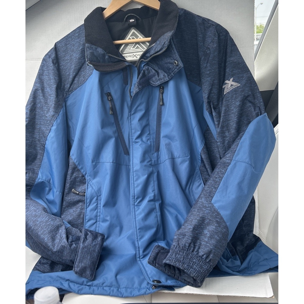 ZEROXPOSUR  Mens L Navy Black Insulated Ski Snowboard Snow Jacket